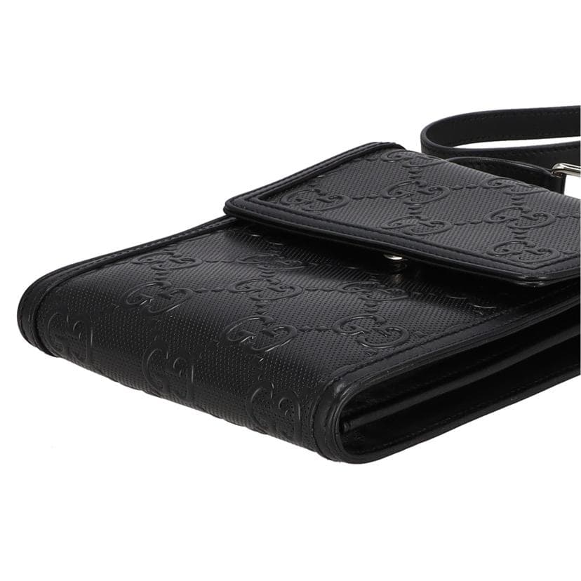 GUCCI GG Embossed Messenger Bag Black 625782 498*** AB Rank 18Used 625782 4