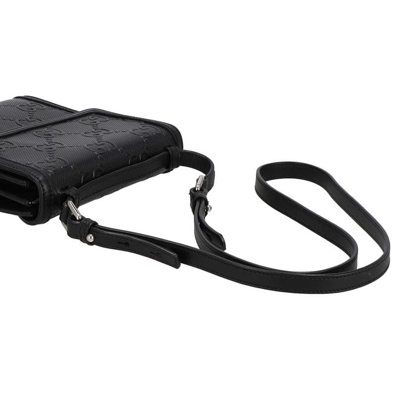 GUCCI GG Embossed Messenger Bag Black 625782 498*** AB Rank 18Used 625782 5