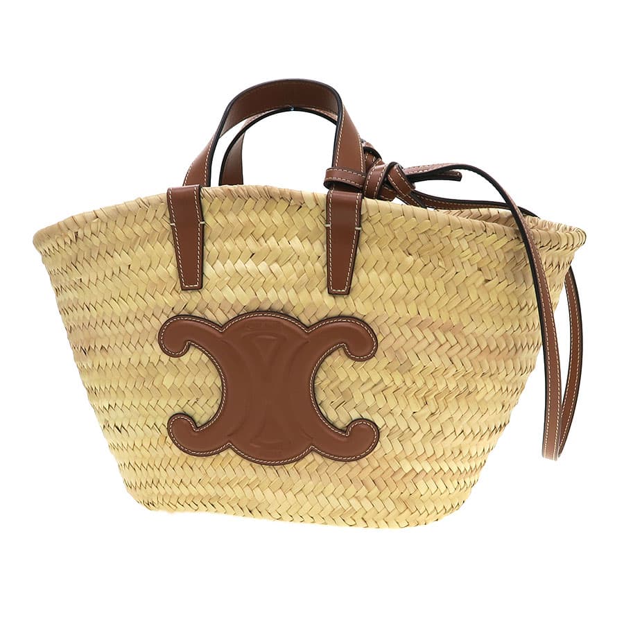 Teen CELINE Classic Panier/Raffia & Calfskin 113832CGG.04LU