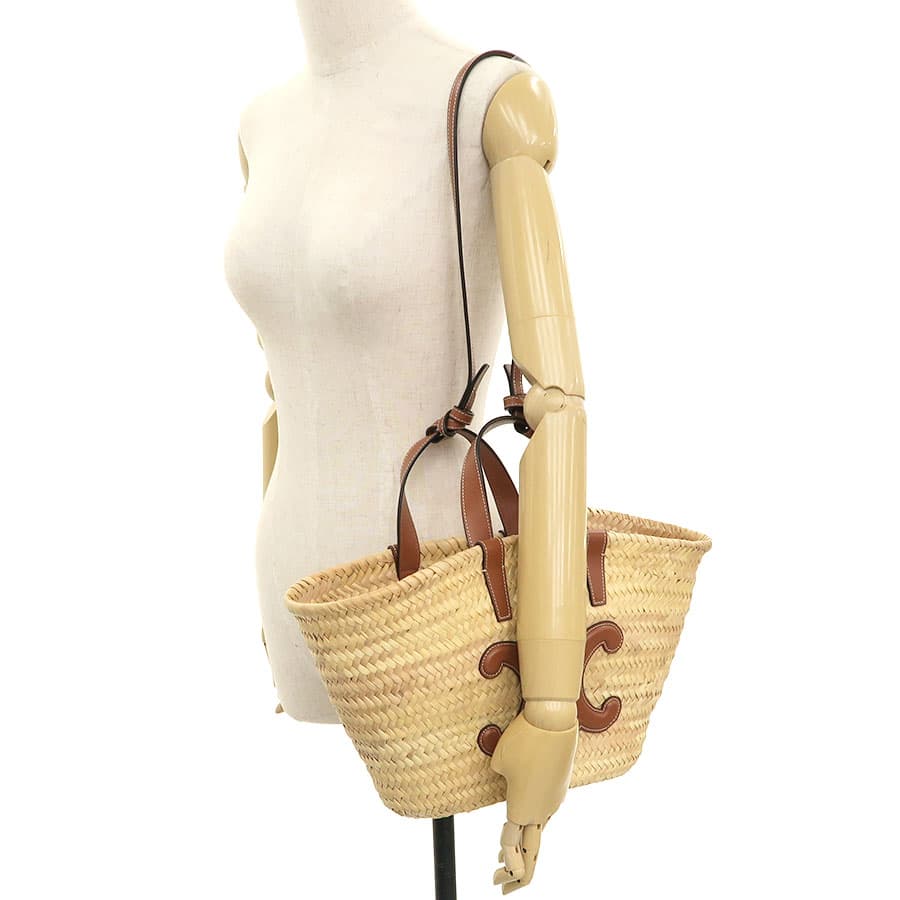 Teen CELINE Classic Panier/Raffia & Calfskin 113832CGG.04LU 9