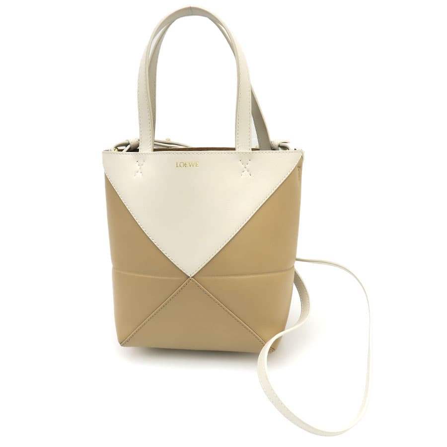 Puzzle Fold Tote Mini (Shiny Calf) A657