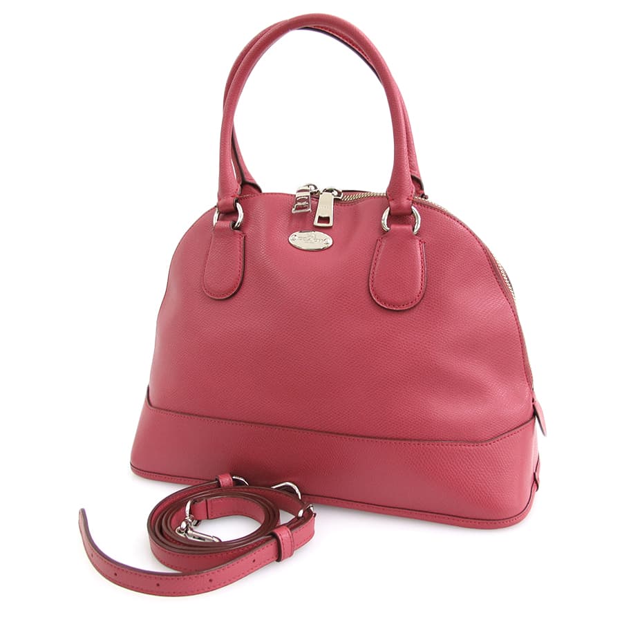 Cross Grain Leather Coral Domed Satchel F33909