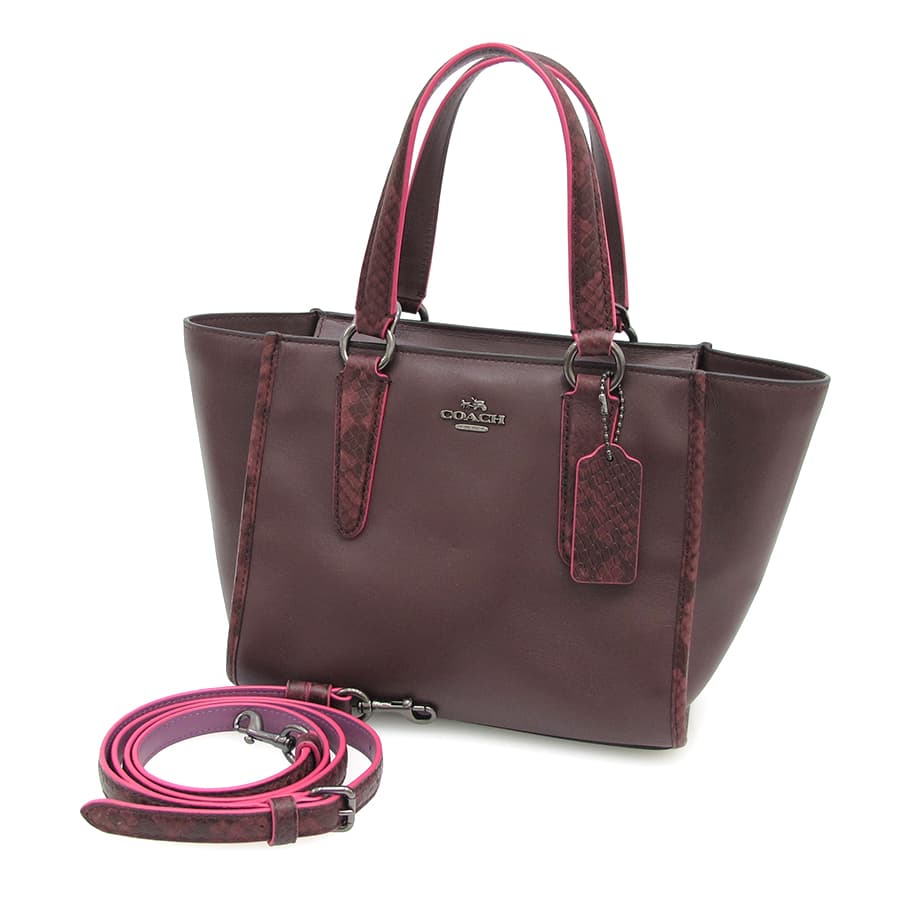 Exotic Trim Leather Crossbody F20894