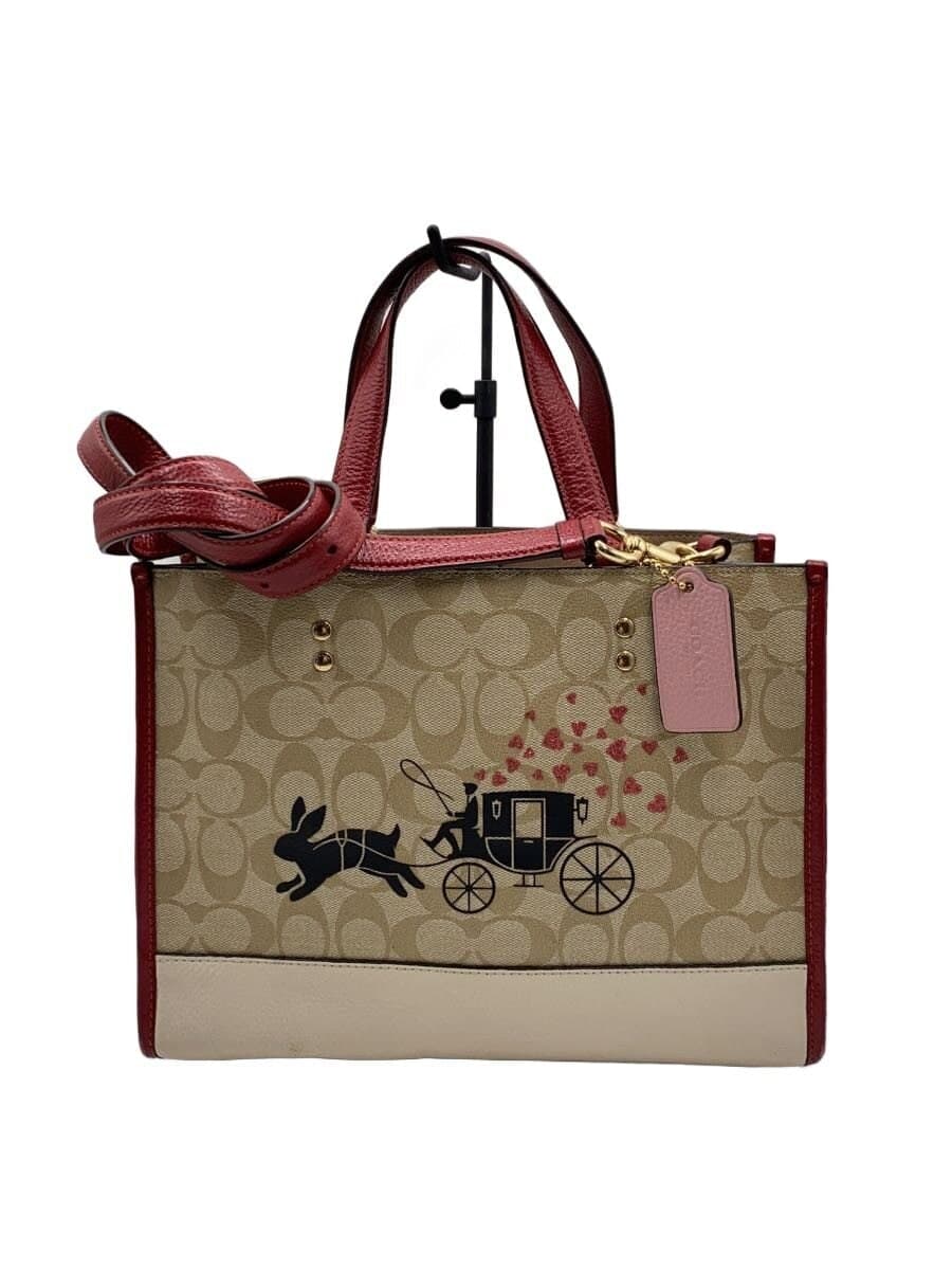 COACH Shoulder Bag BEG All Over Pattern CE645