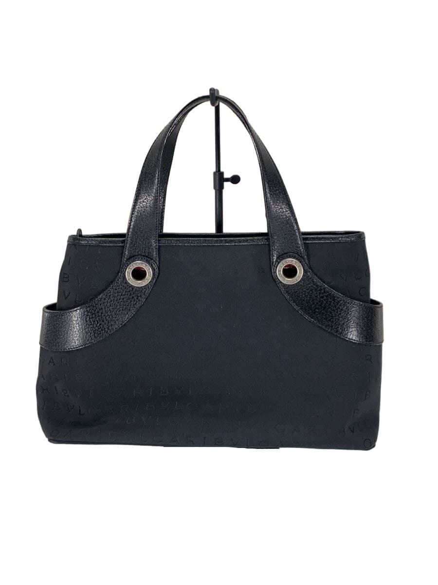 BVLGARI Tote Bag Canvas BLK Logo Mania