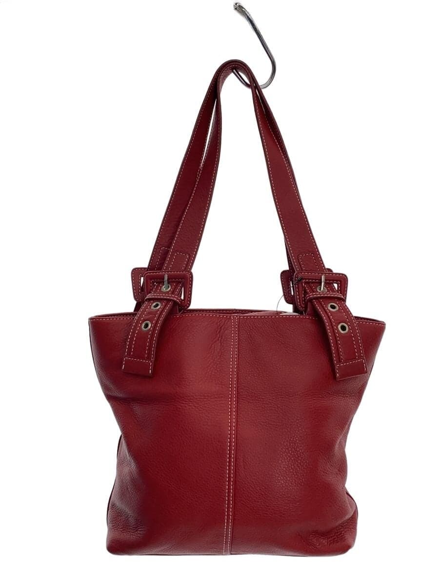 TOMMY HILFIGER Shoulder Bag Leather RED Solid