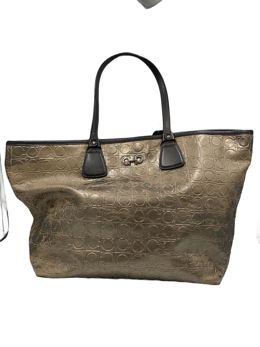 Salvatore Ferragamo Tote Bag Leather GLD AU-21 B475